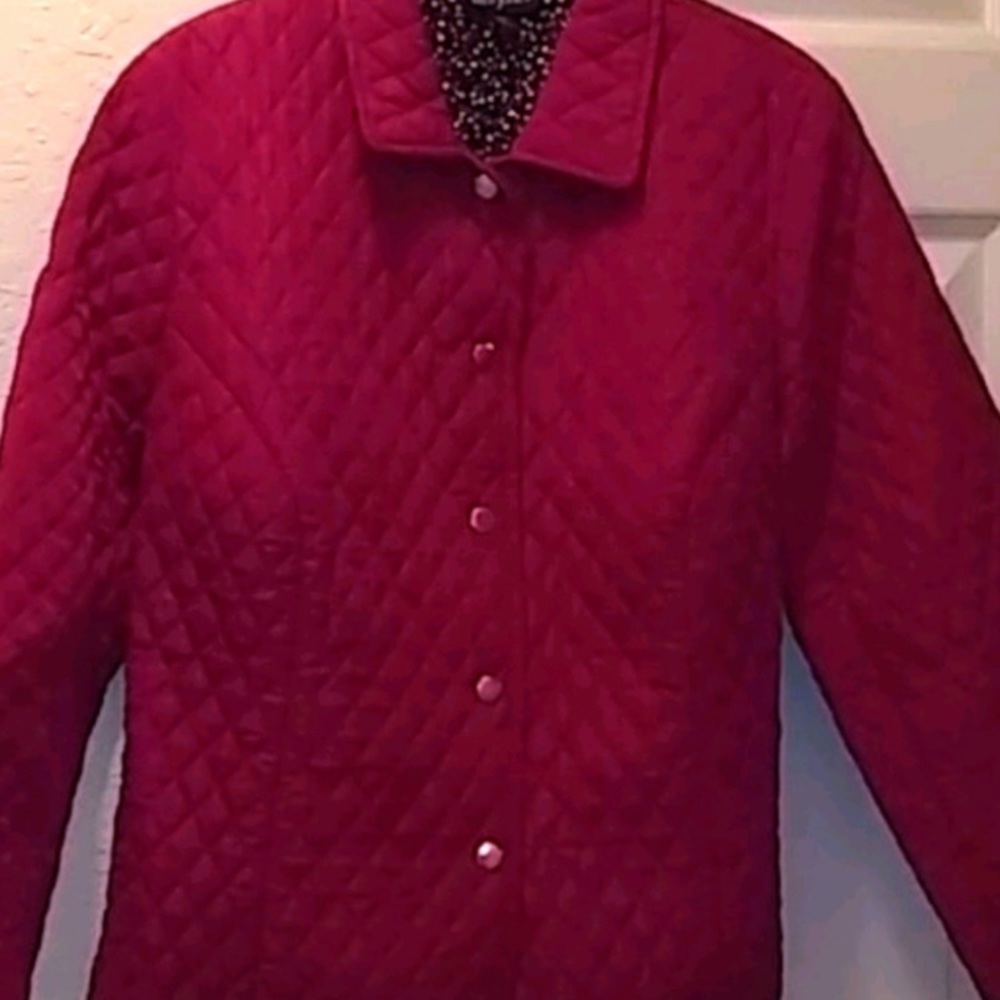 Tara Jones quilted pink jacket⭐️Perfect for fall!